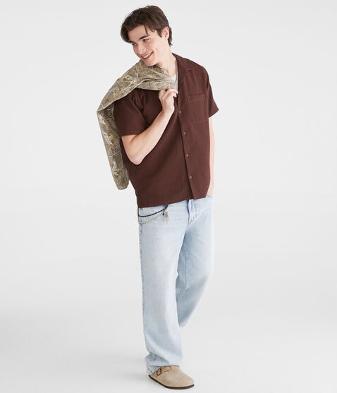 Short Sleeve Textured Shirt Short Sleeve Textured Shirt