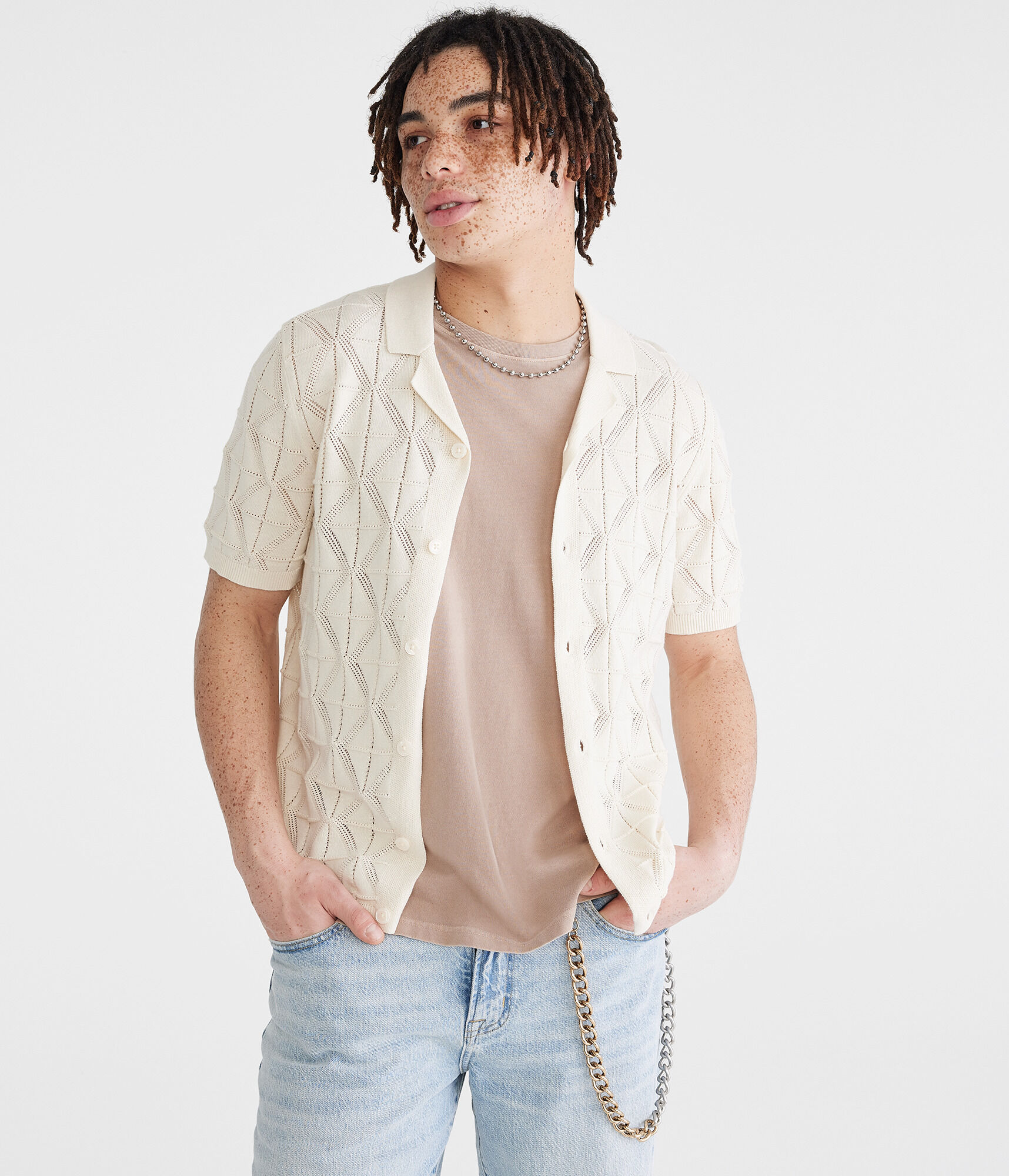 Geometric Sweater Shirt