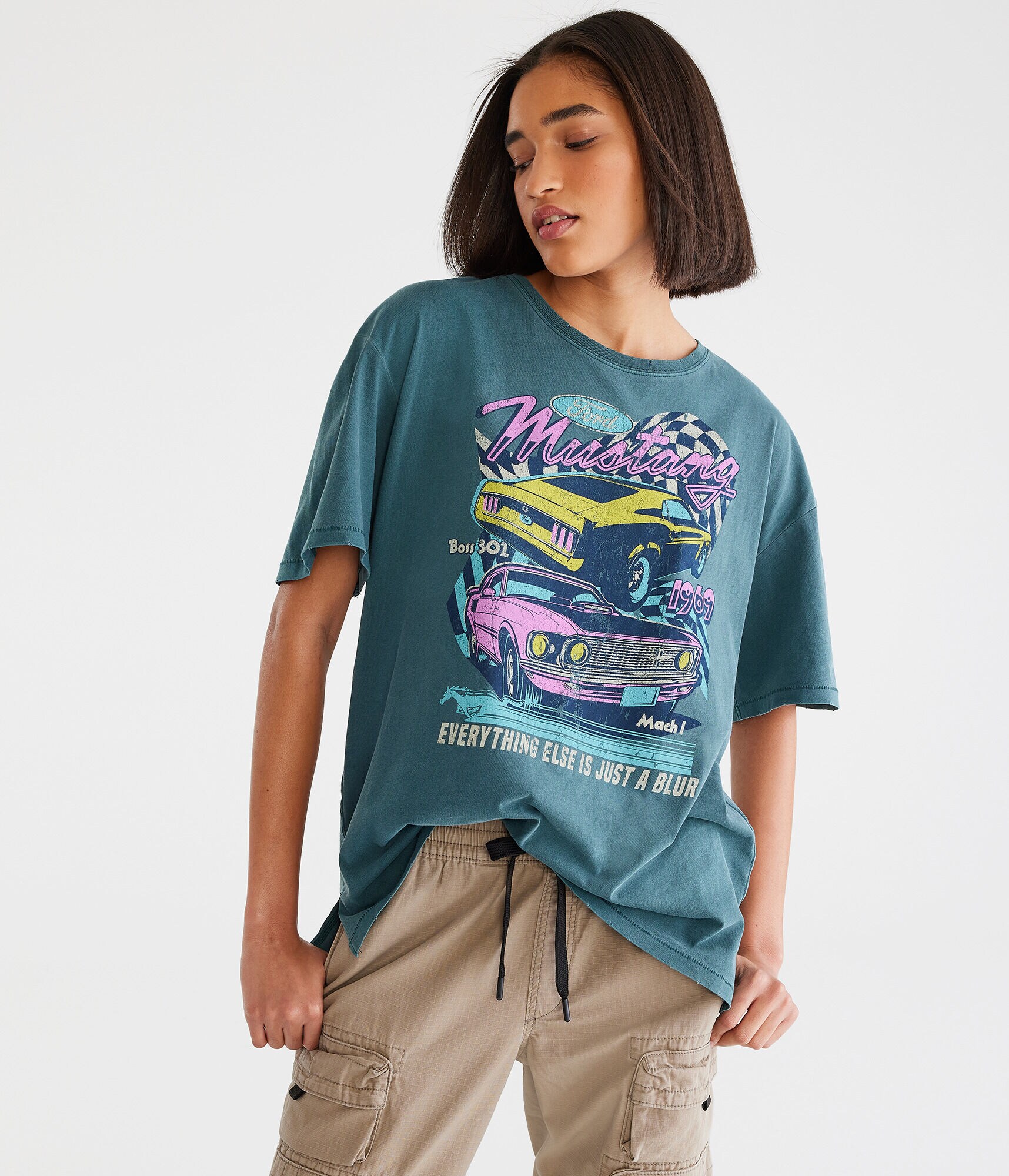 Mustang 1969 Oversized Graphic Tee