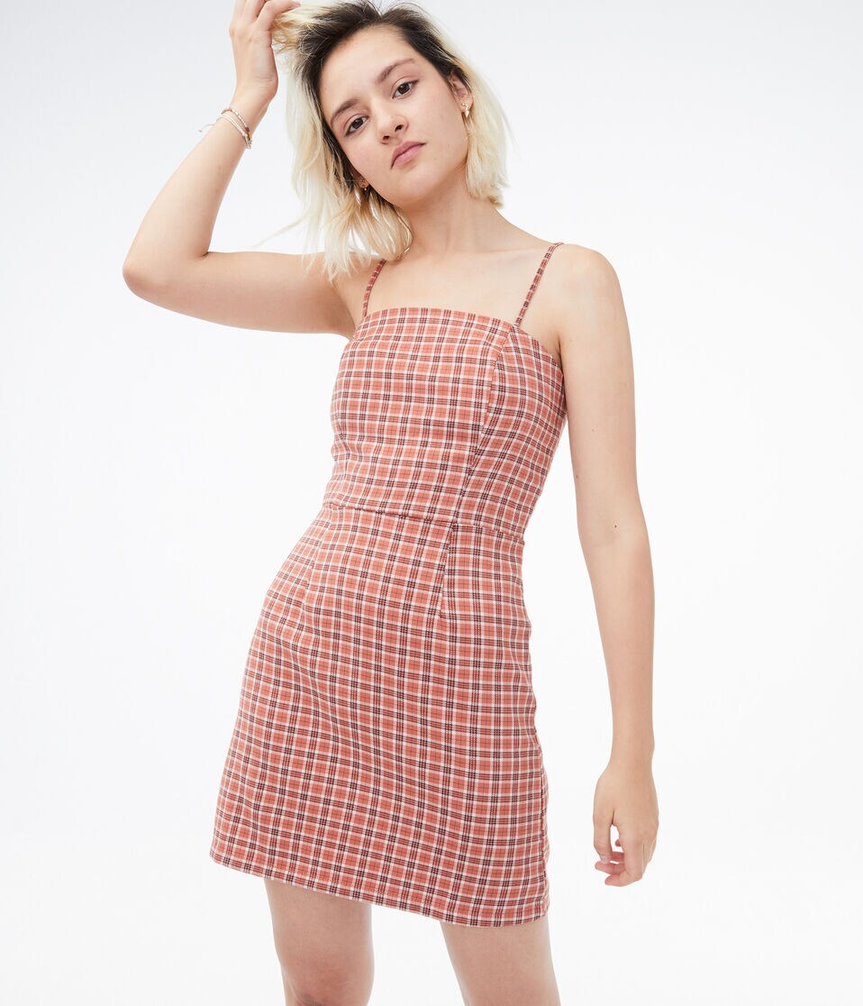 Plaid Mini Slip Dress Plaid Mini Slip Dress