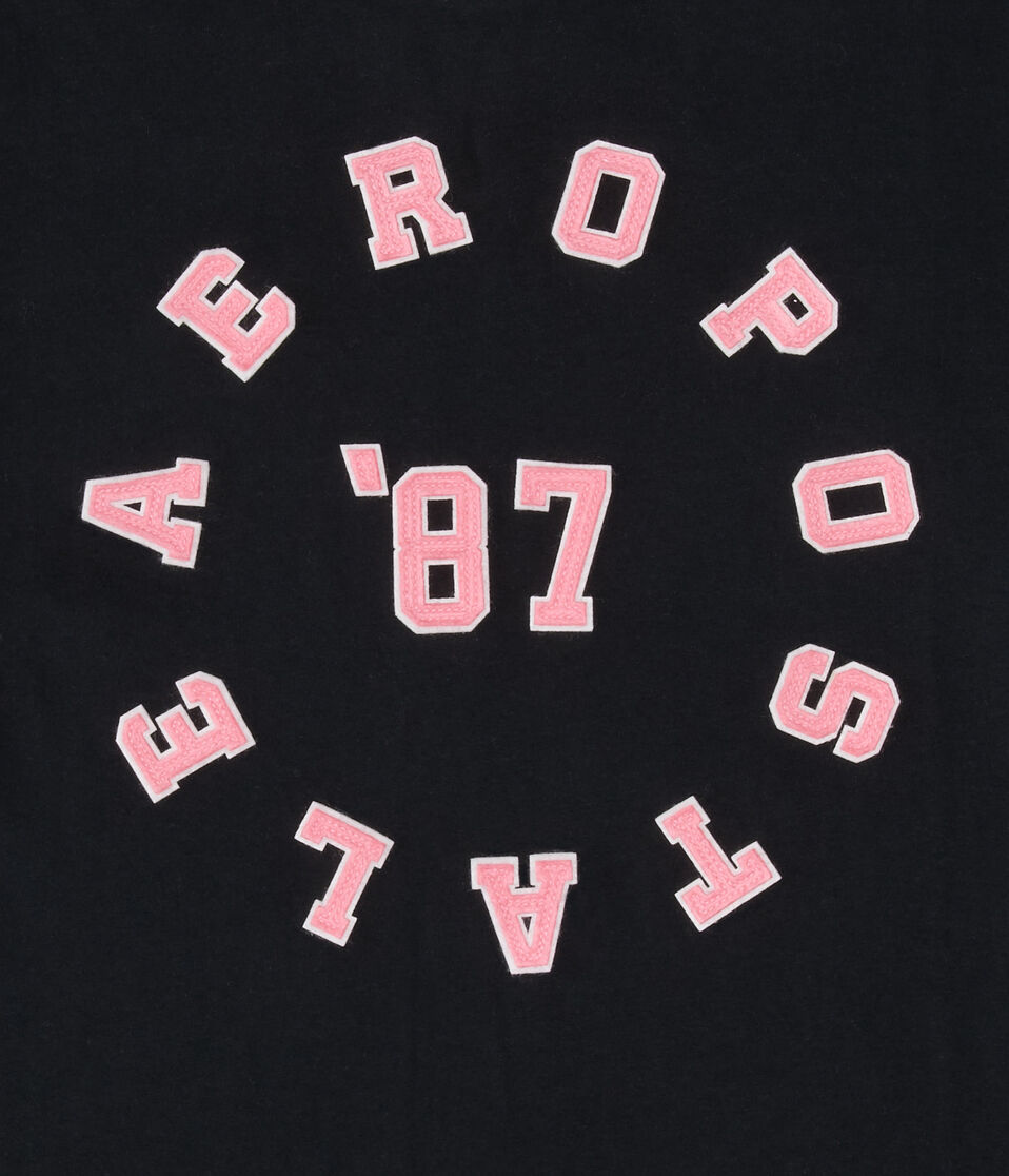 Aeropostale 87 Circle Appliqué Graphic Tee