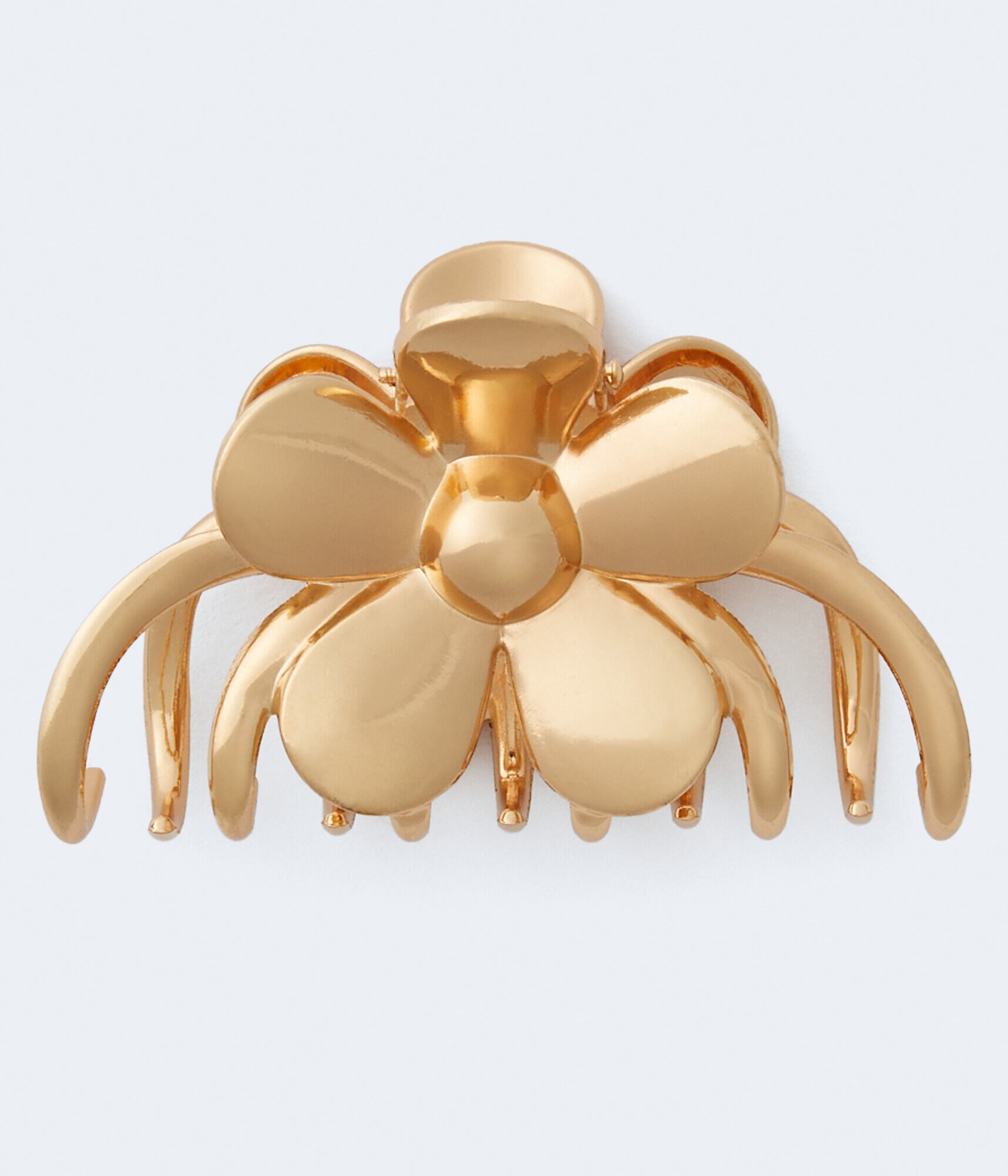 Metallic Flower Claw Hair Clip