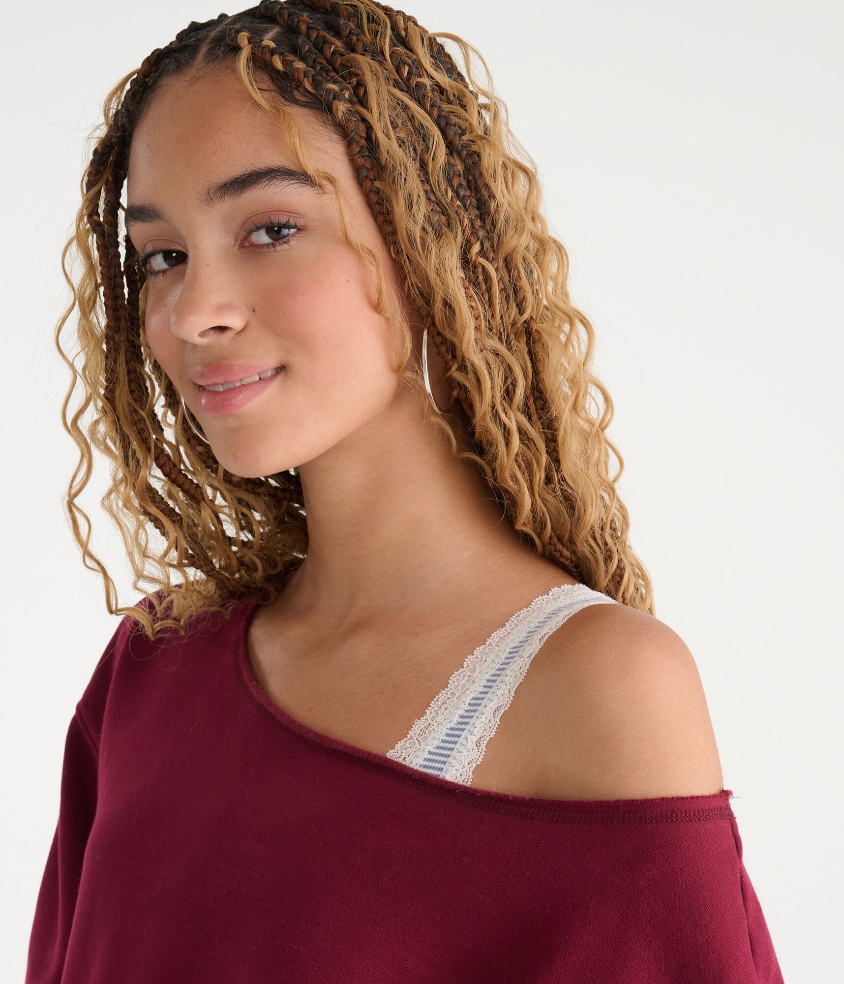 Cloud Soft Oversized Off-The-Shoulder Sweatshirt