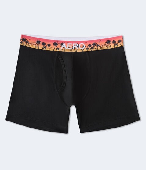 Palm Tree Waistband 4.5" Knit Boxer Briefs Palm Tree Waistband 4.5" Knit Boxer Briefs