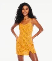 Floral Notch-Neck V-Wire Bustier Dress