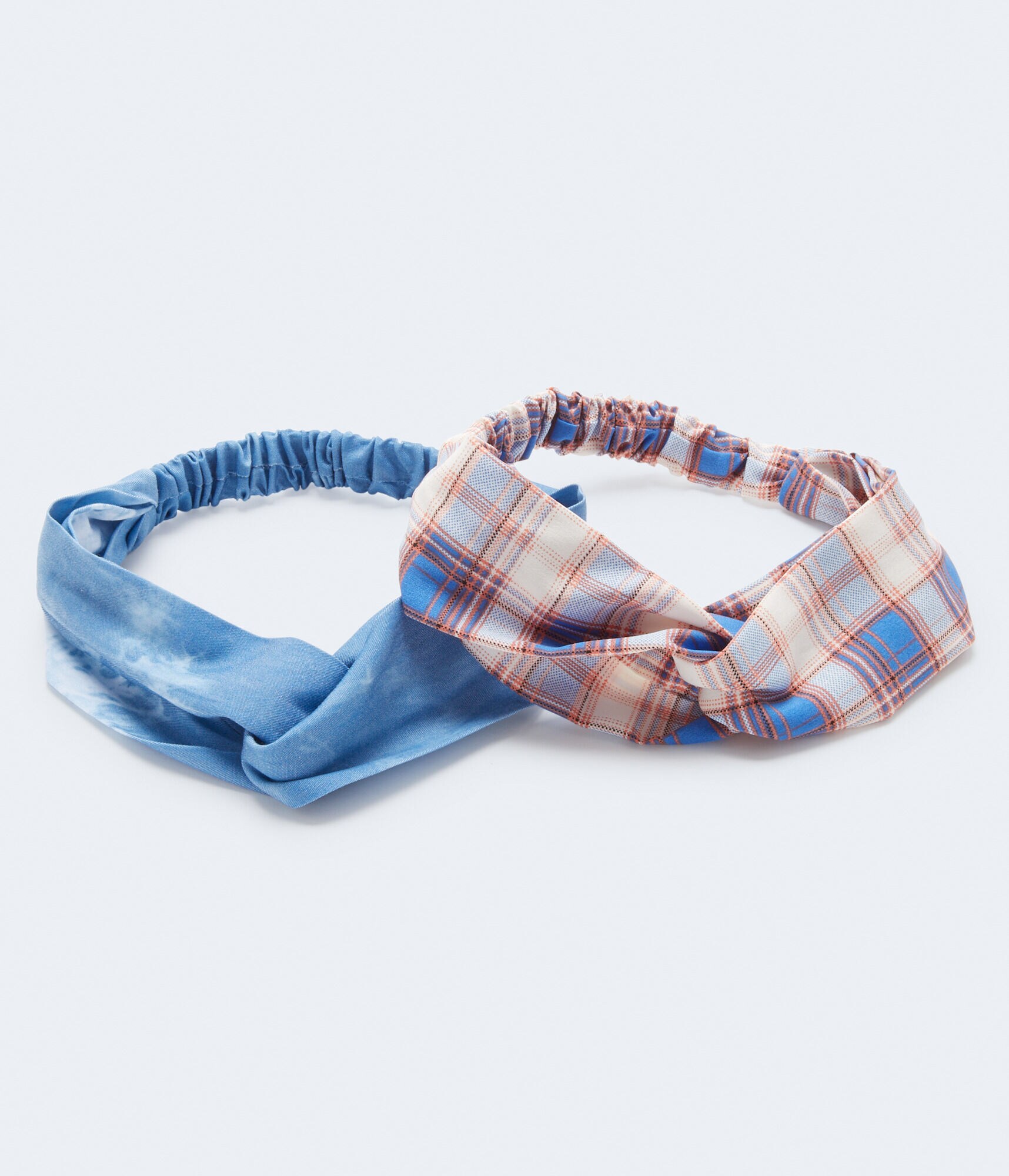 Plaid &amp; Tie-Dye Twist Headband 2-Pack