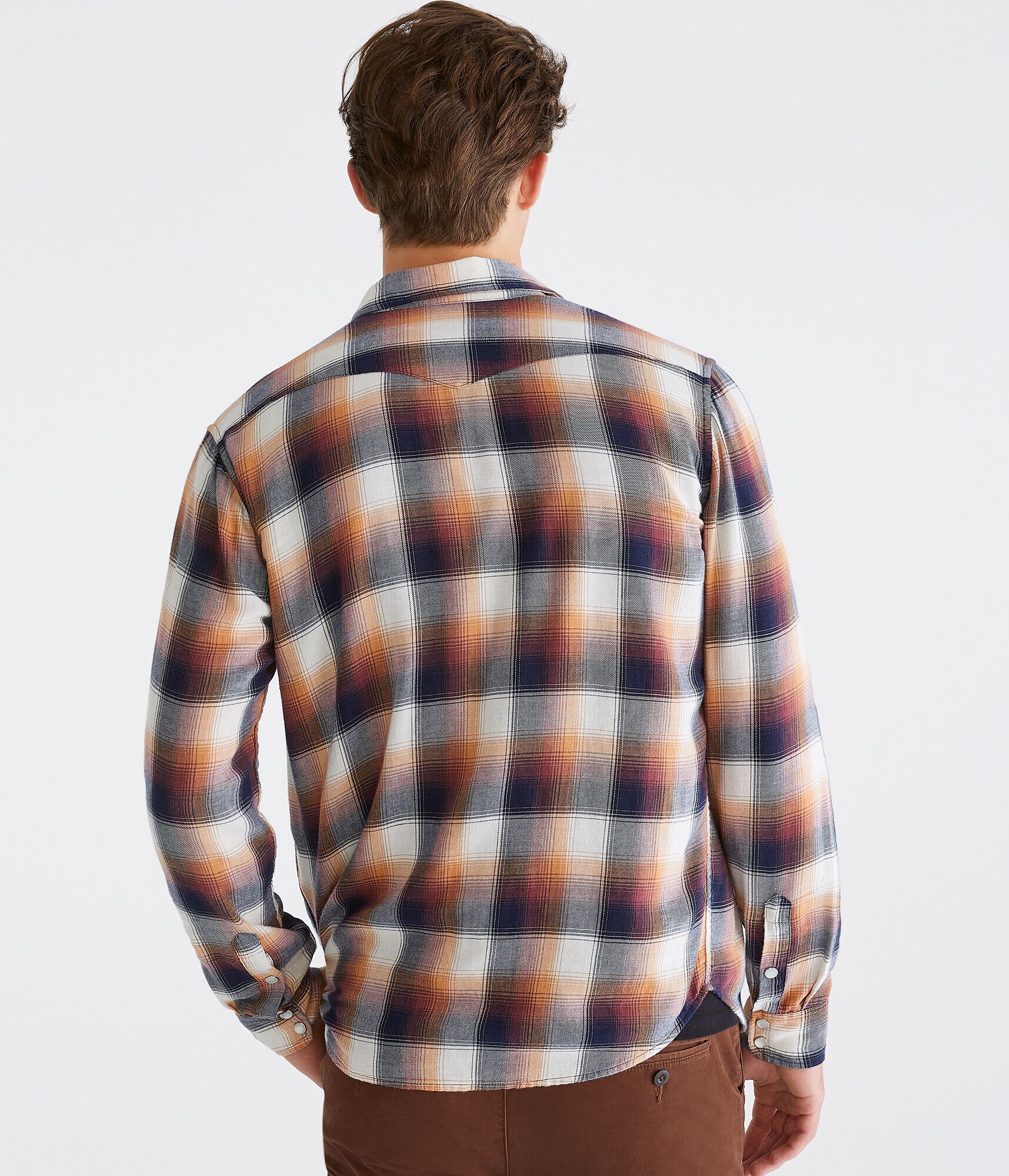 Long Sleeve Plaid Western Shirt