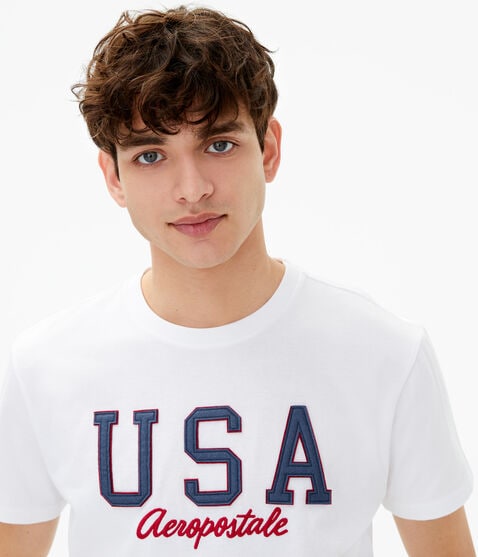 Aeropostale USA Appliqué Graphic Tee Aeropostale USA Appliqué Graphic Tee