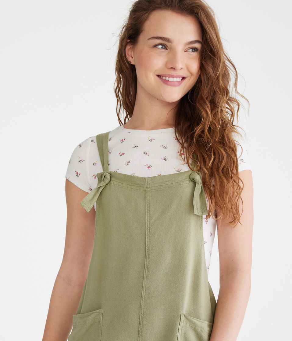 Solid Utility Romper