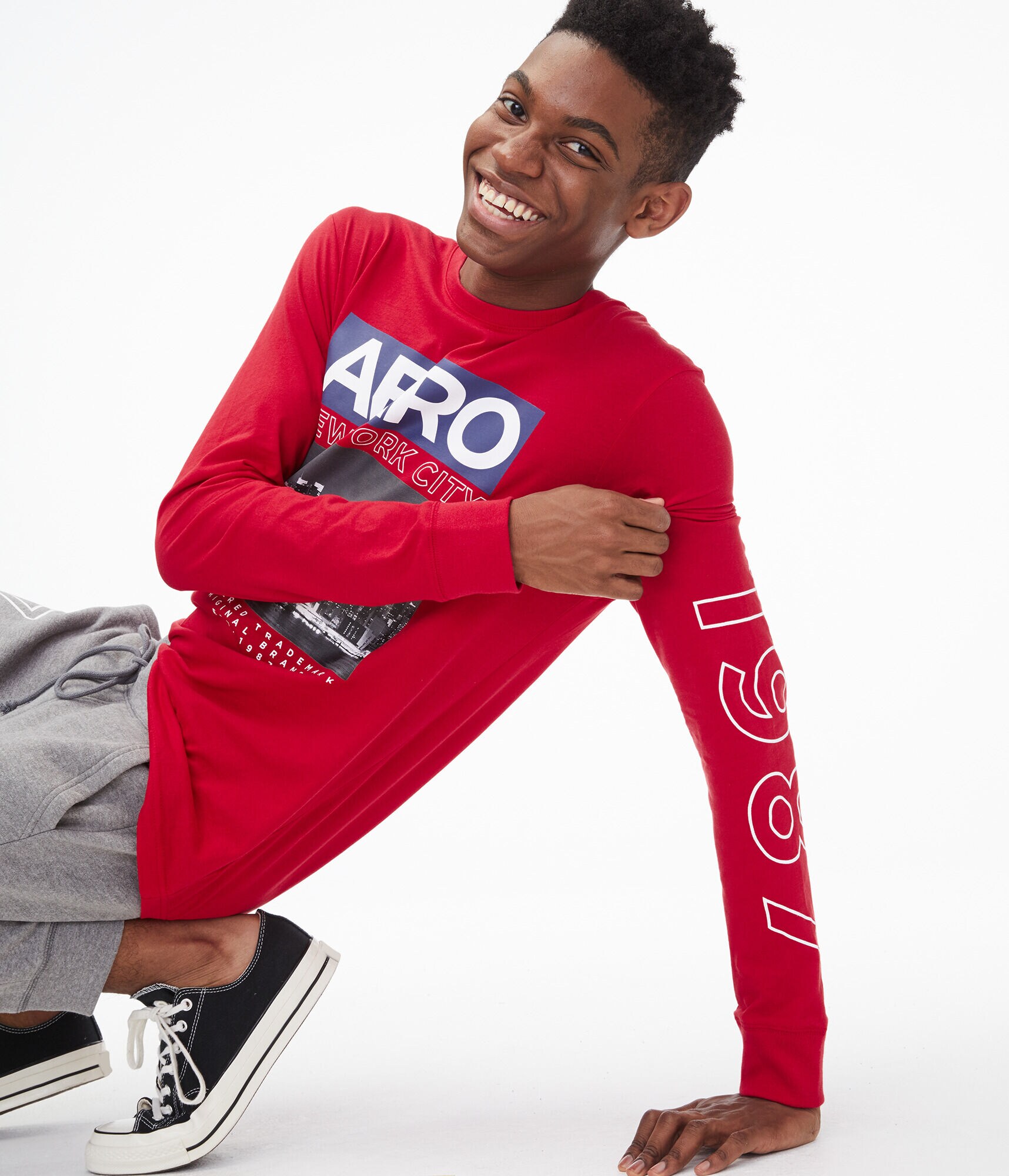 Long Sleeve Aero New York City Graphic Tee