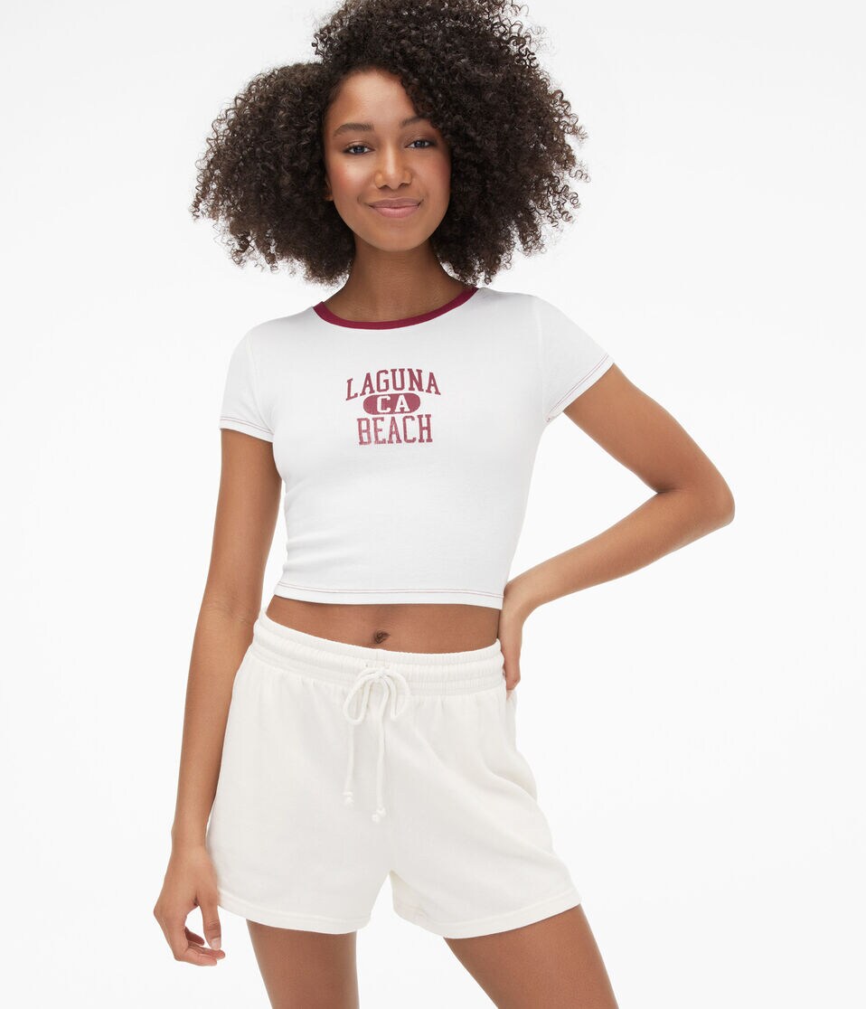 Seriously Soft Laguna Beach Cropped Graphic Baby Tee