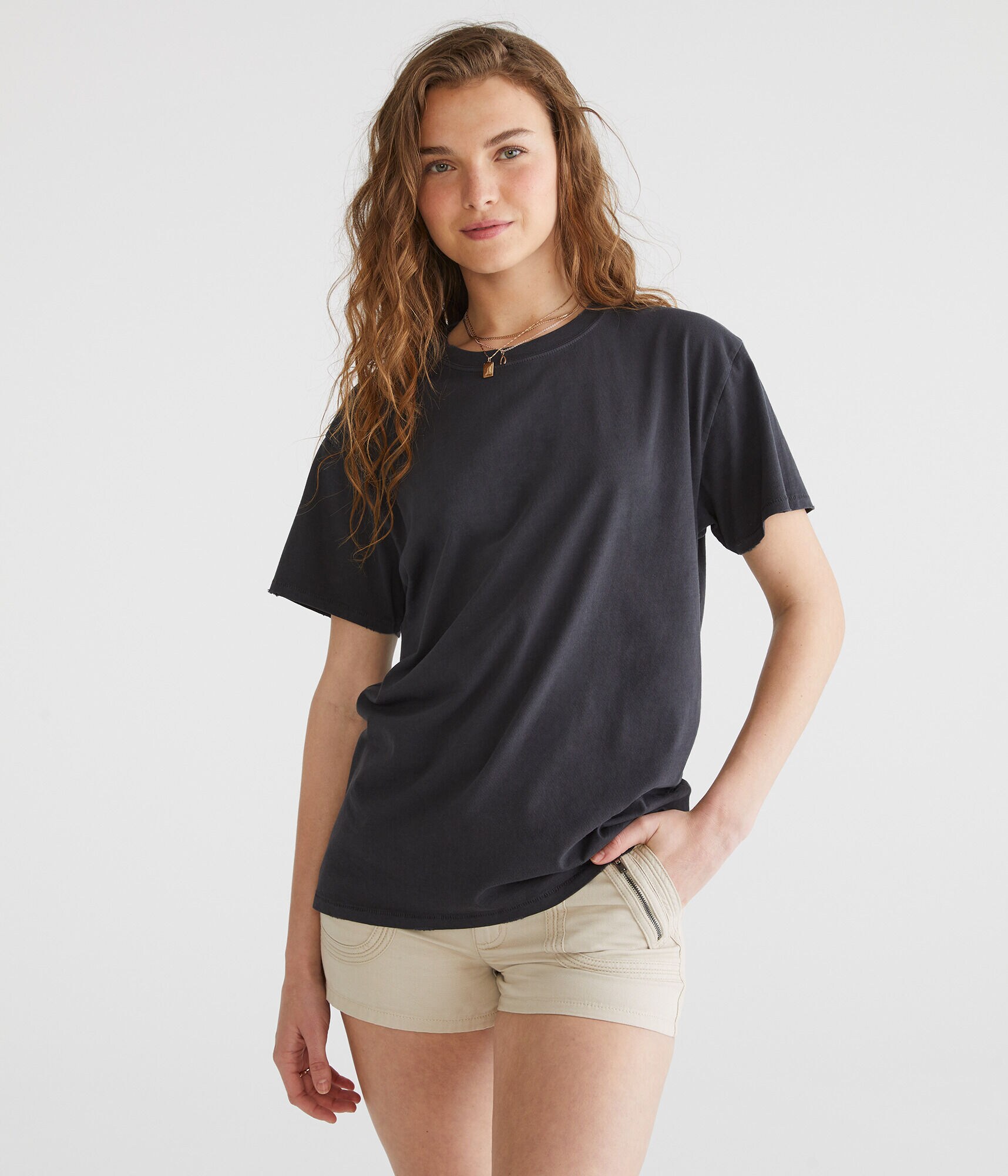 Washed Loose Fit Crew Tee