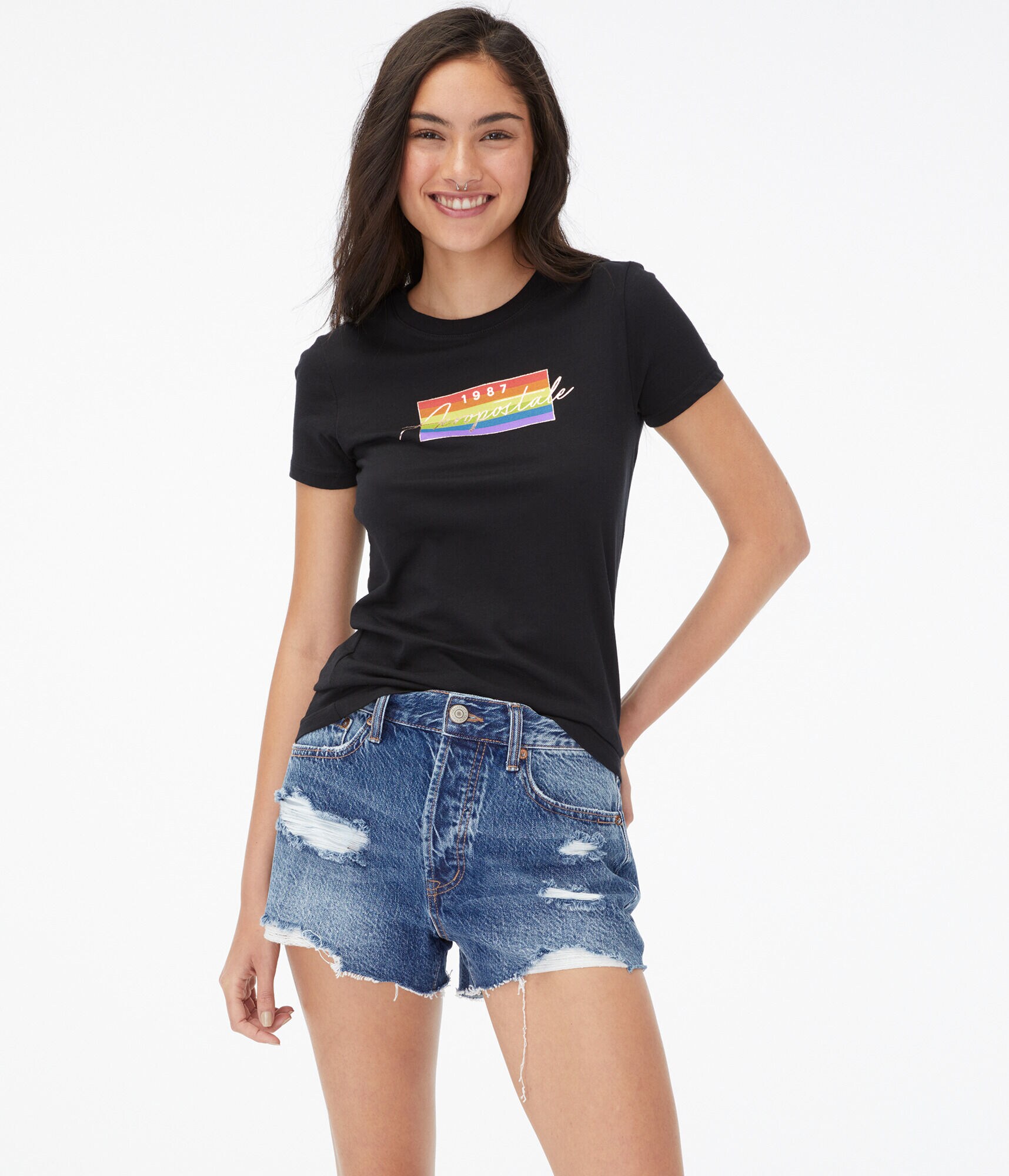 Pride Aeropostale 1987 Foil Graphic Tee