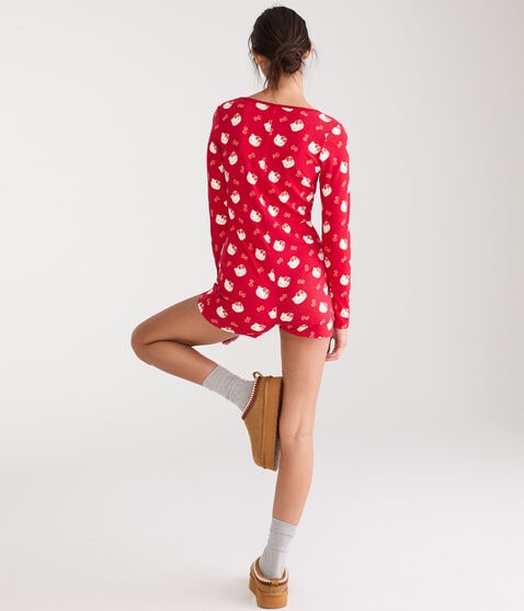 Hello Kitty | Aero Long Sleeve Bows Sleep Romper Hello Kitty | Aero Long Sleeve Bows Sleep Romper