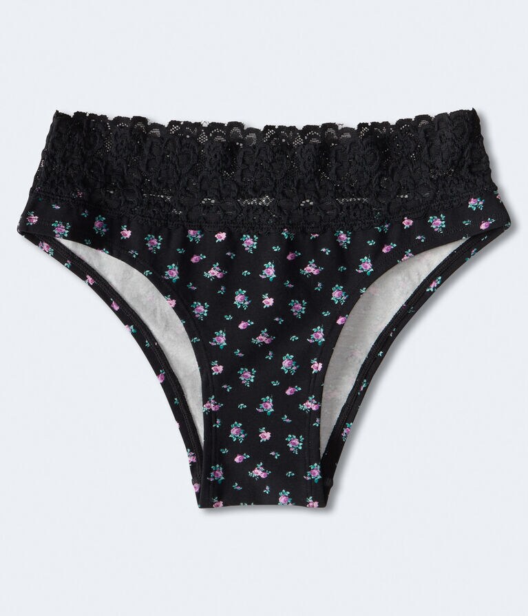 Floral Lace-Trim Cheeky