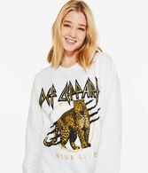 Def Leppard Nine Lives Oversized Crew Sweatshirt