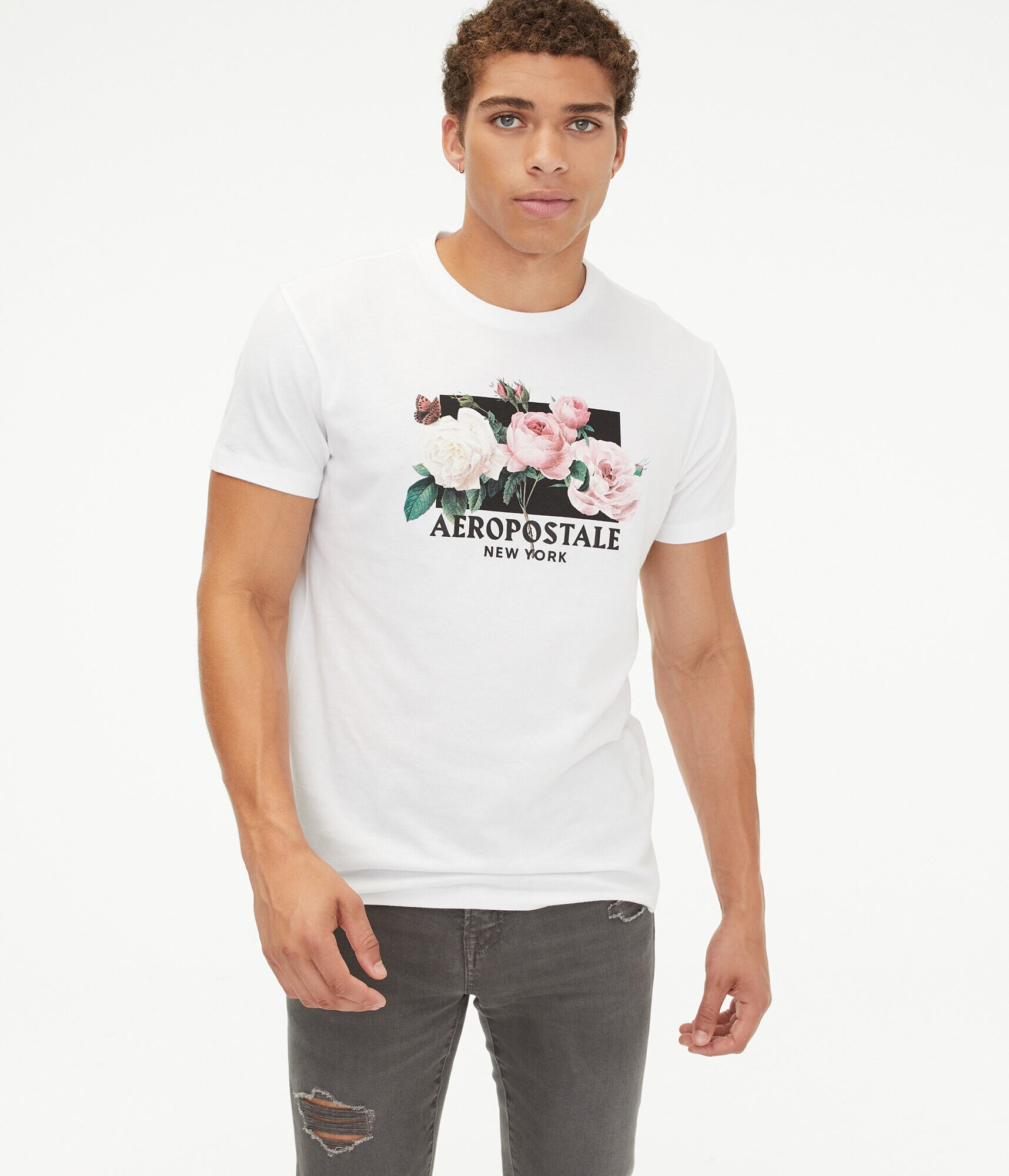 Aeropostale Floral Graphic Tee