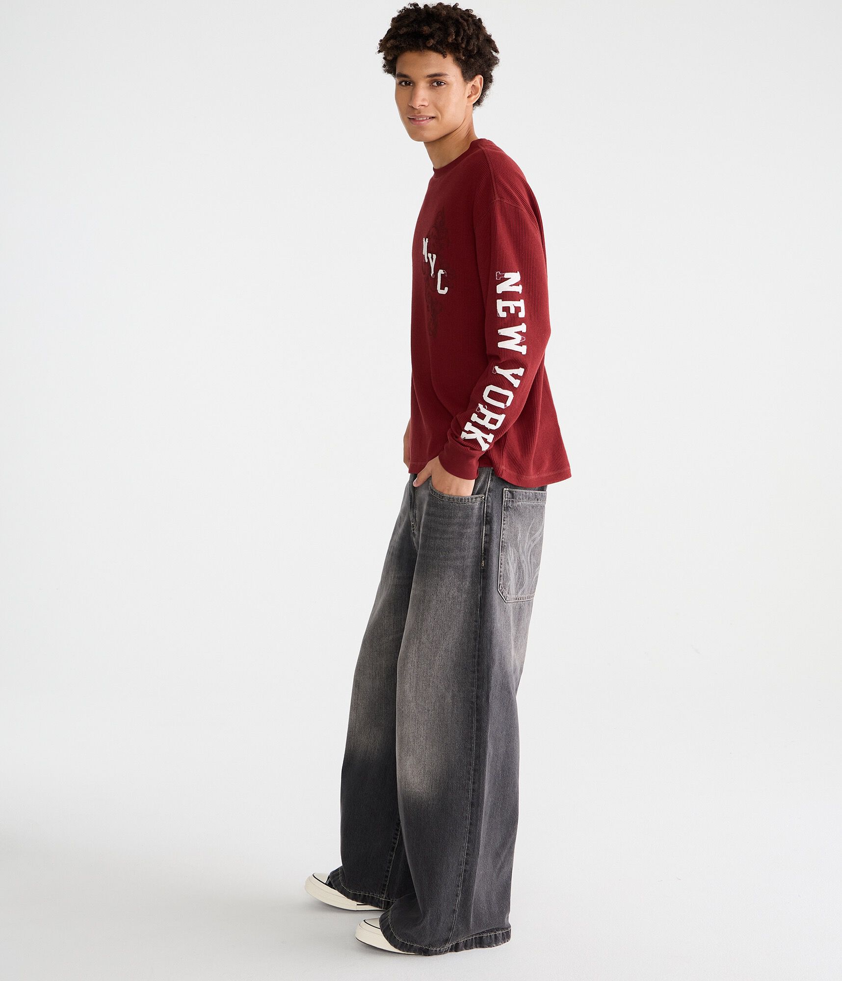 Long Sleeve New York Graphic Thermal Tee