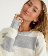 Rugby Stripe Oversized Crew Sweater