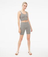 Gingham High-Rise Bike Shorts