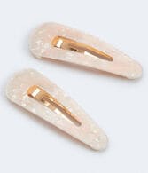 Marbleized Triangle Hair Clip 2-Pack