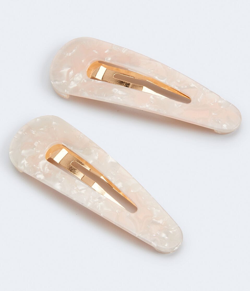 Marbleized Triangle Hair Clip 2-Pack