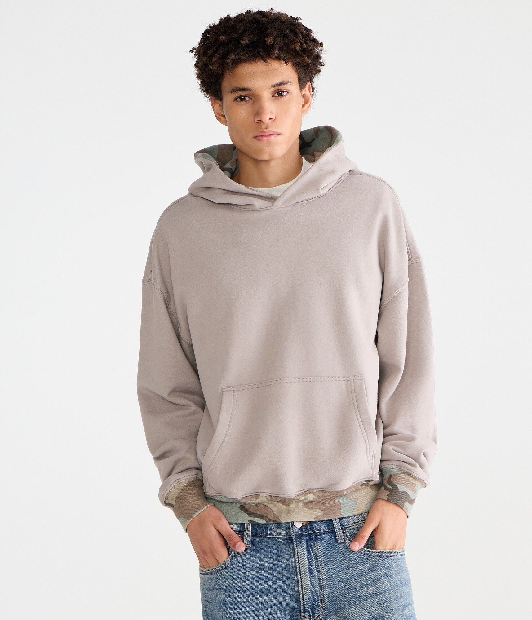 Cloud Soft Camo-Trim Pullover Hoodie