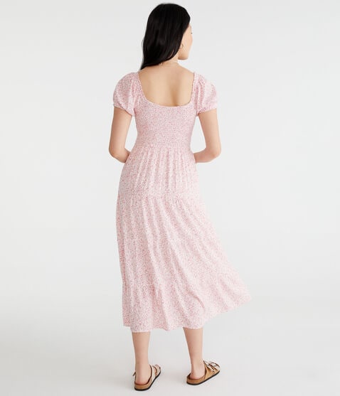 Floral Scoop-Neck Midi Dress Floral Scoop-Neck Midi Dress