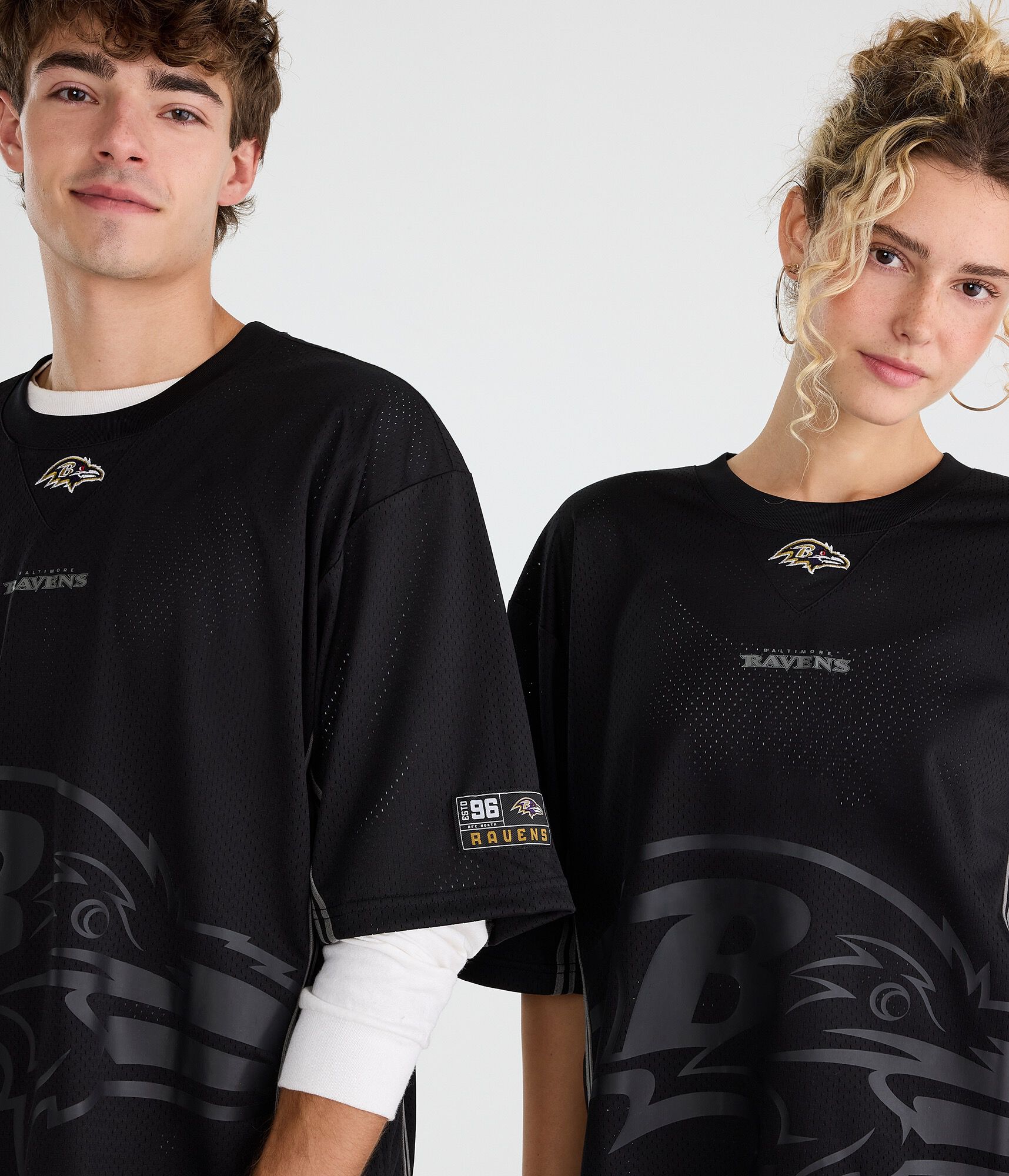 Baltimore Ravens Striped Mesh Top