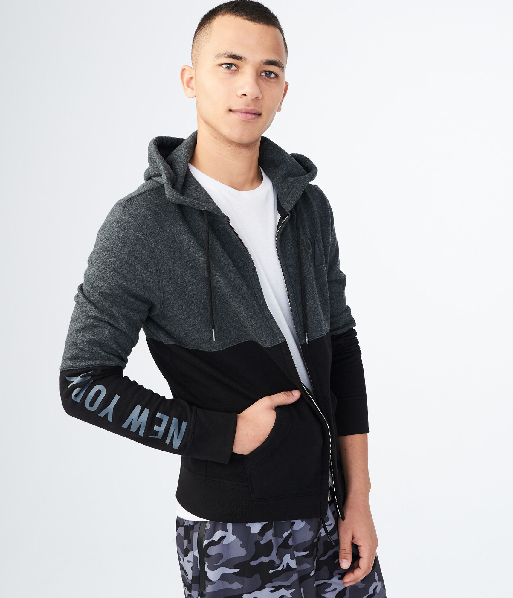 New York 87 Colorblock Full-Zip Hoodie