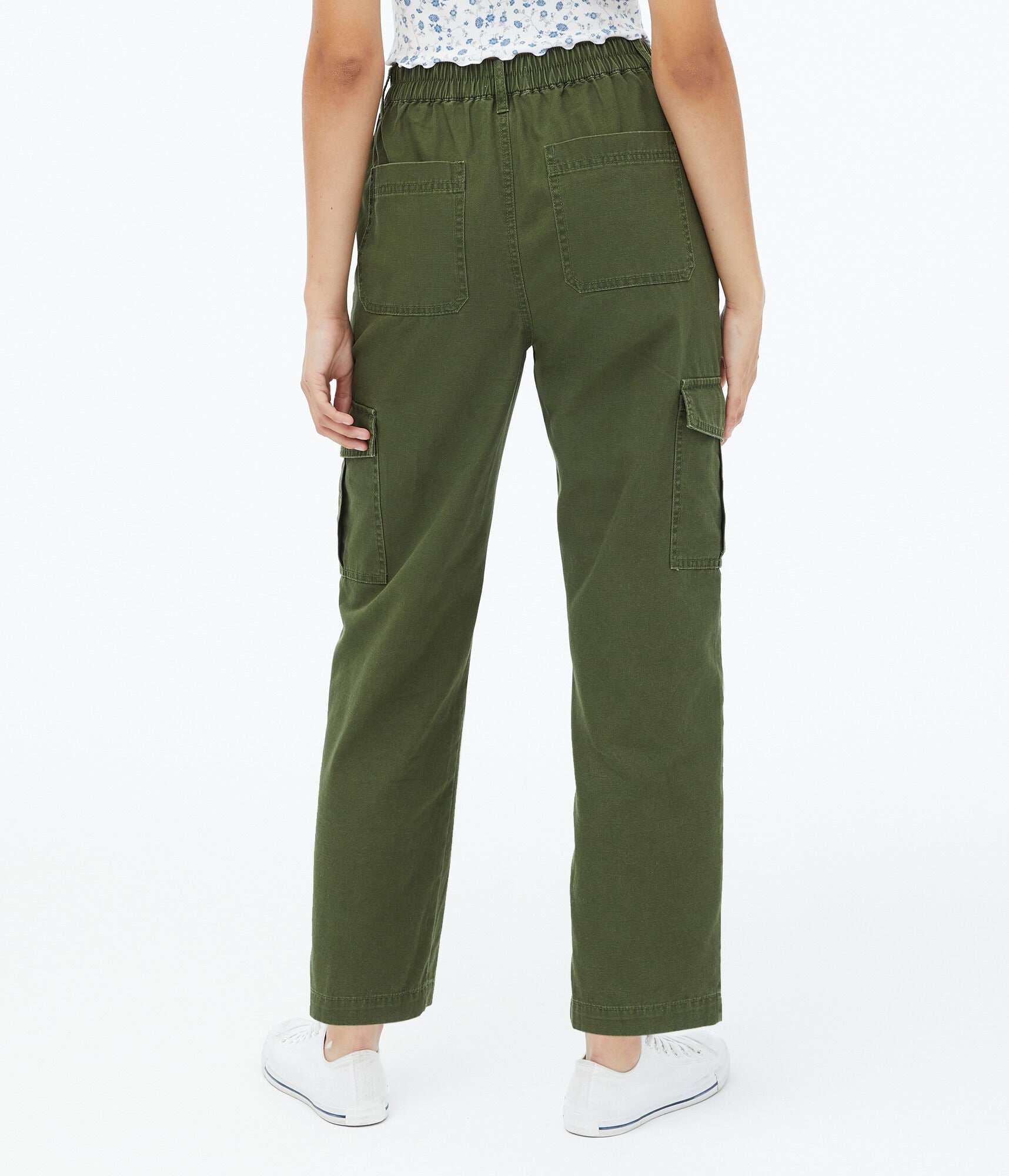 High-Rise Straight Cargo Pants
