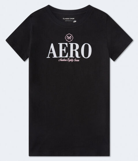 Aero Butterfly Flocked Graphic Tee Aero Butterfly Flocked Graphic Tee
