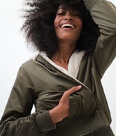 Reversible Woven & Faux Fur Hooded Jacket