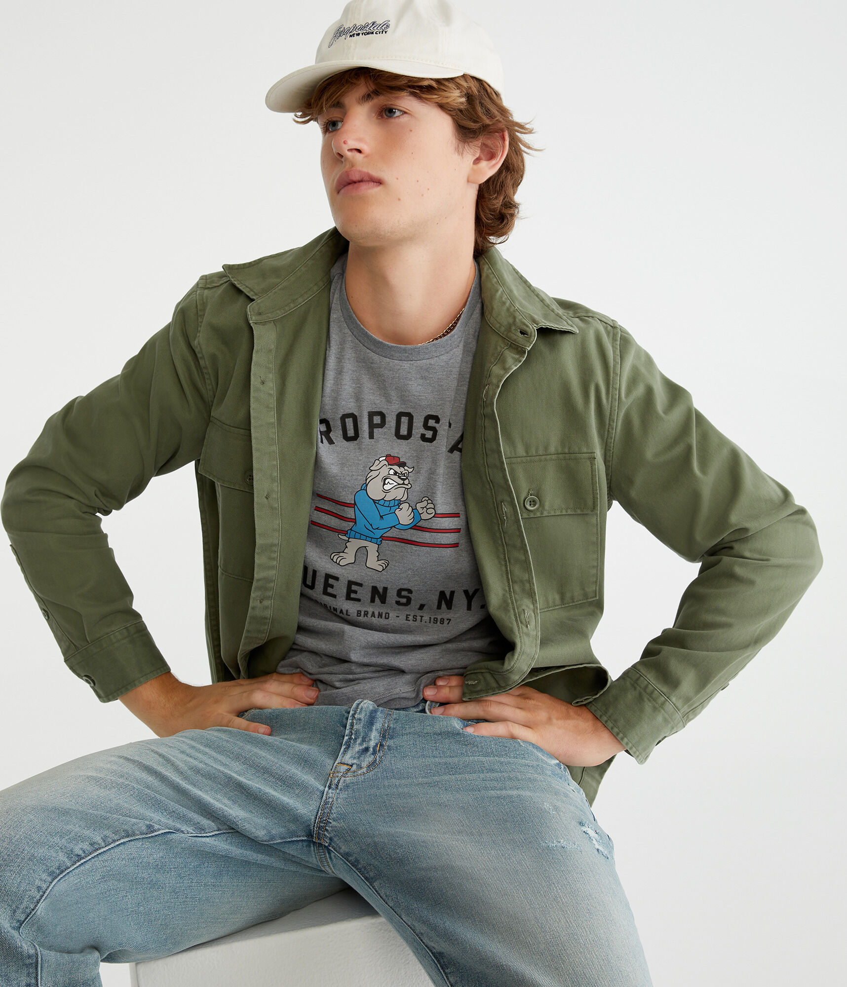 Aeropostale Bulldog Graphic Tee