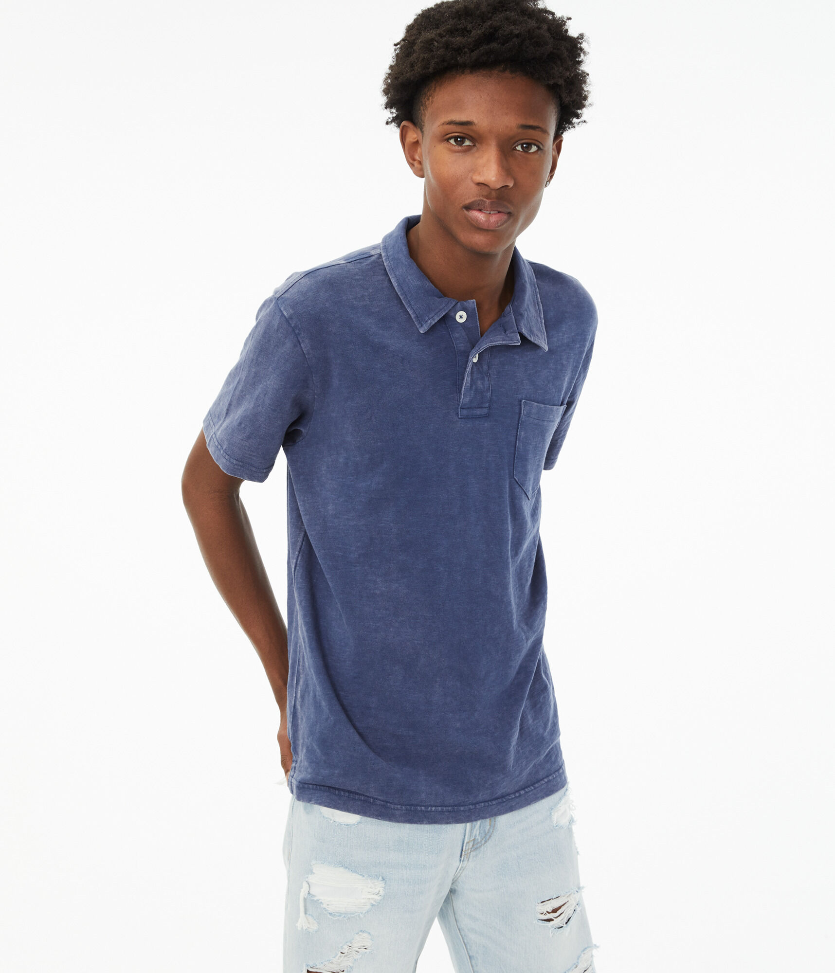 Slub Jersey Polo
