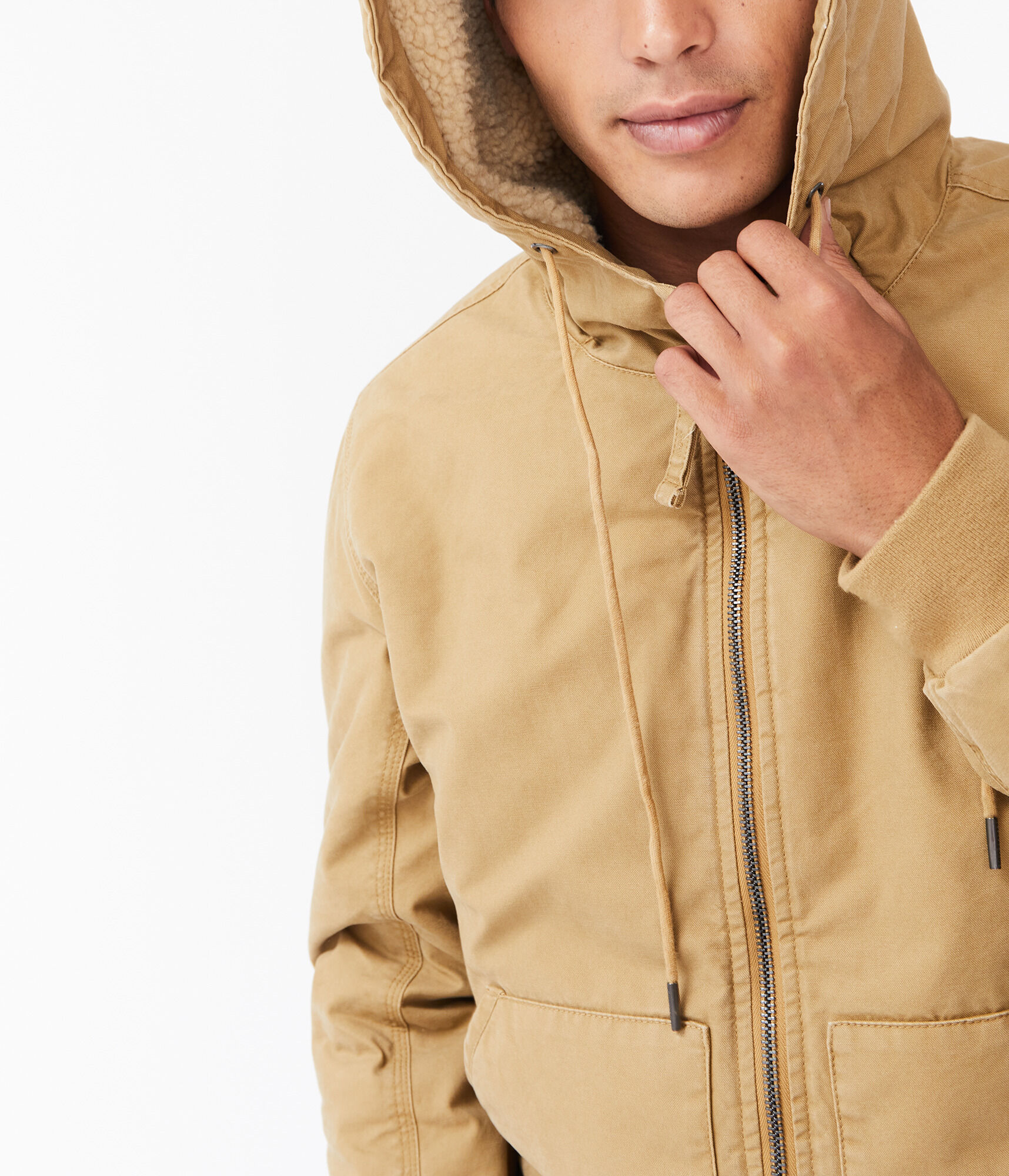 sherpa lined workwear jacket
