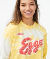 Long Sleeve Kellogg's Eggo Waffles Cropped Graphic Tee***