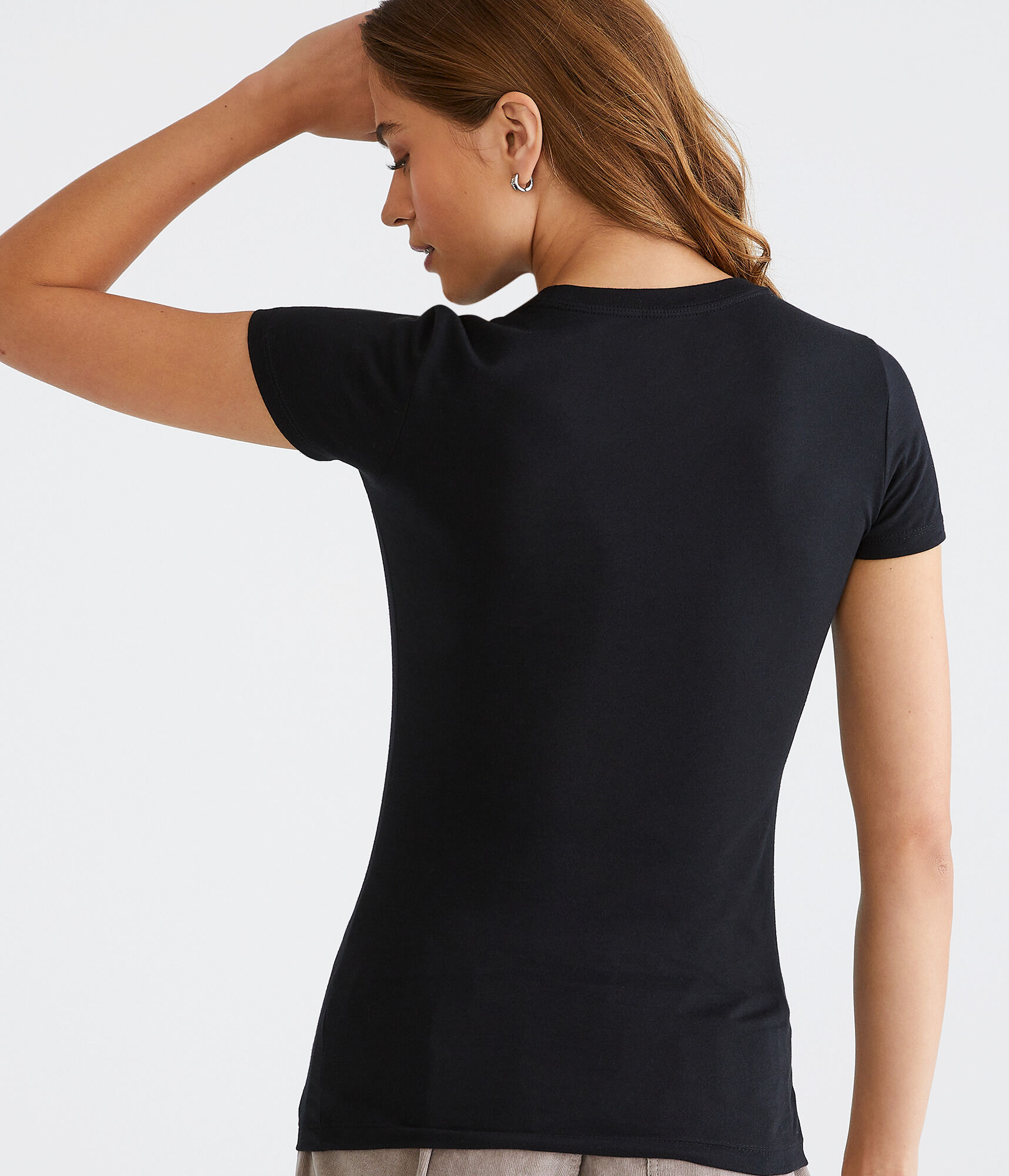 Aeropostale Script Butterfly Glitter Graphic Tee