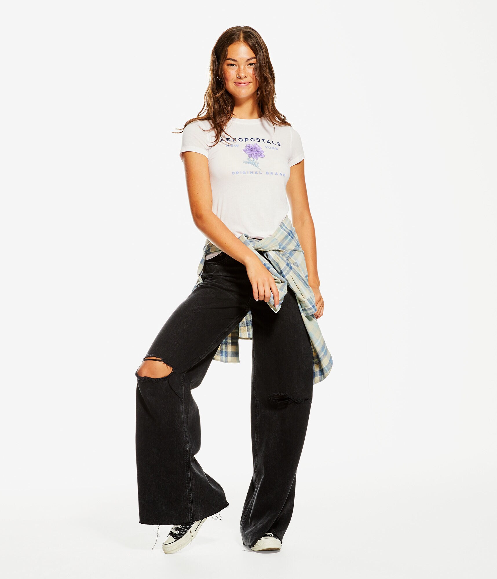 Aeropostale Original Brand Flower Graphic Tee