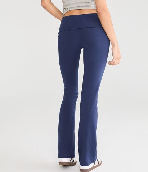 Cloud Soft Cool Girls Love Cats Mid-Rise Fold-Over Flare Leg Pants Cloud Soft Cool Girls Love Cats Mid-Rise Fold-Over Flare Leg Pants