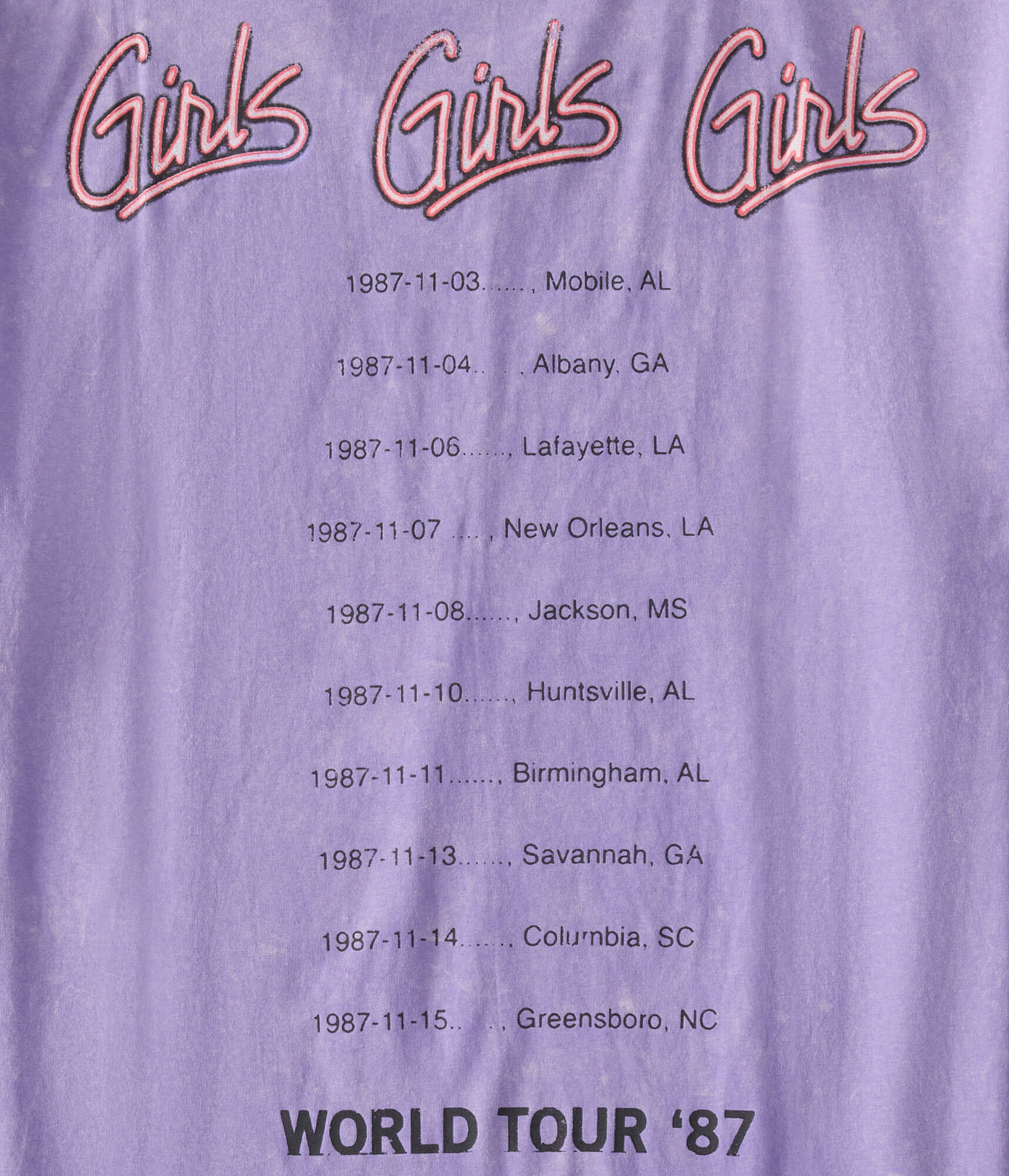 M&amp;ouml;tley Cr&amp;uuml;e Girls Girls Girls Tour Relaxed Graphic Tee