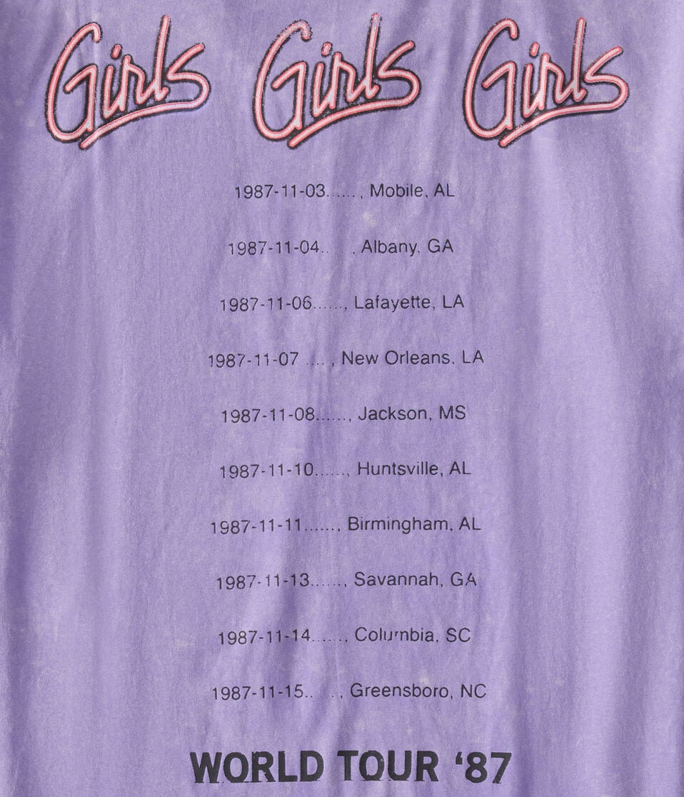 Mötley Crüe Girls Girls Girls Tour Relaxed Graphic Tee