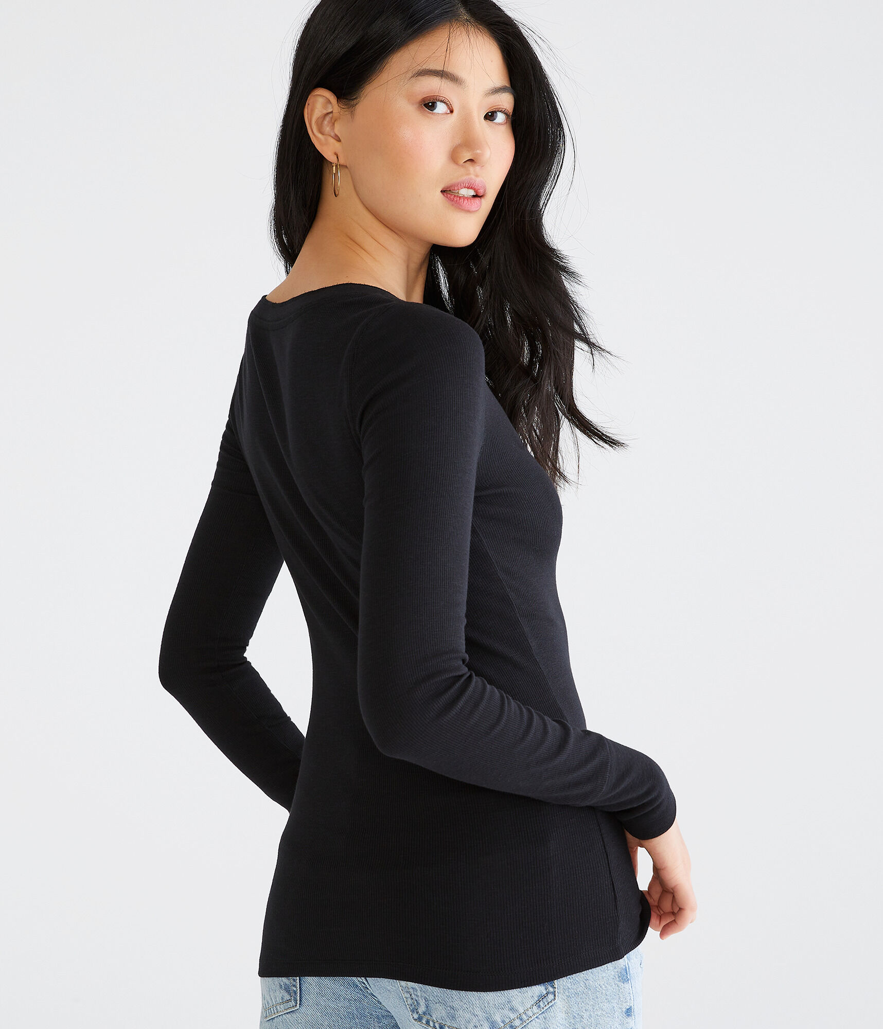 Long Sleeve Aero New York Graphic Henley