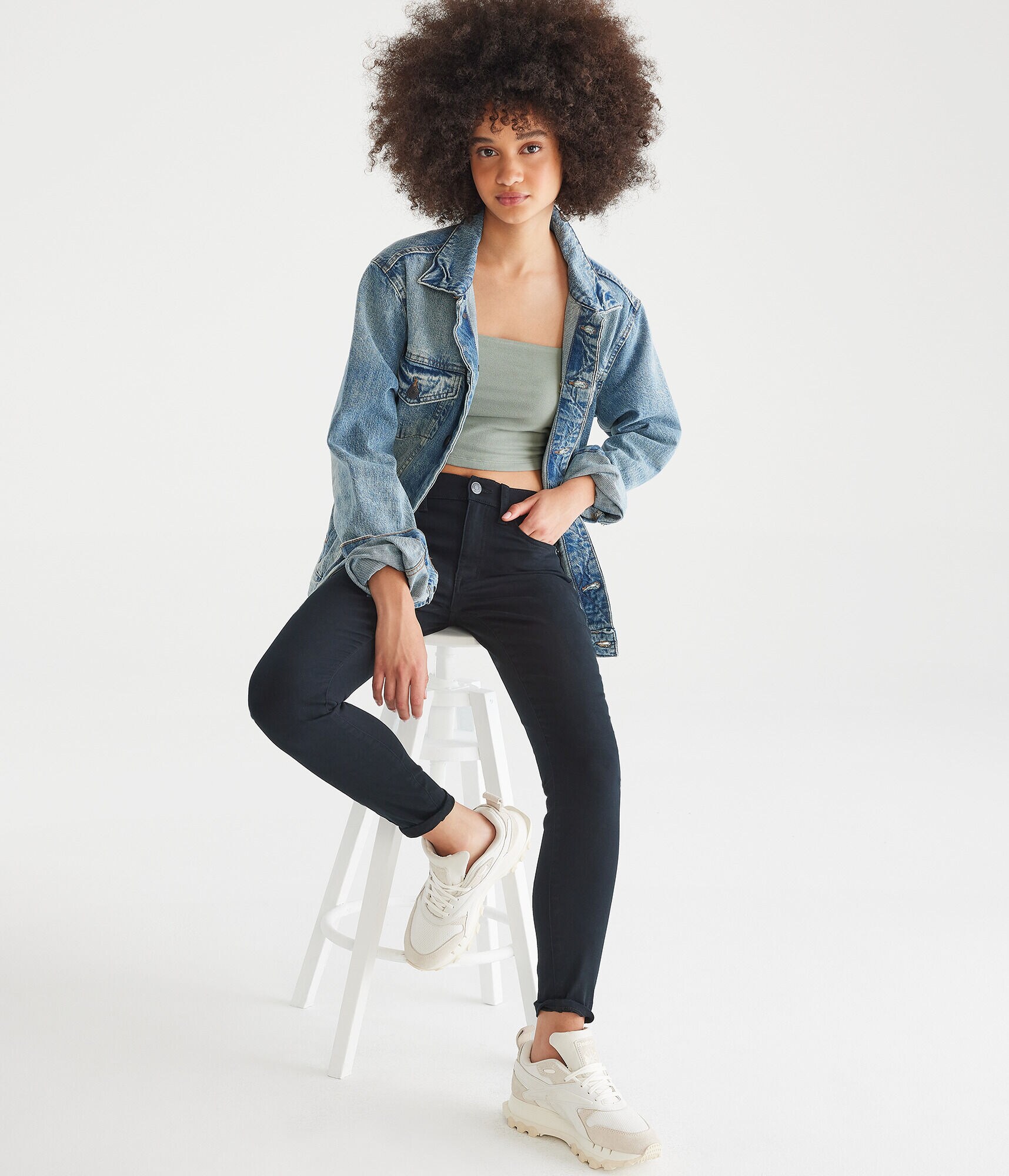 High-Rise Color Wash Jegging