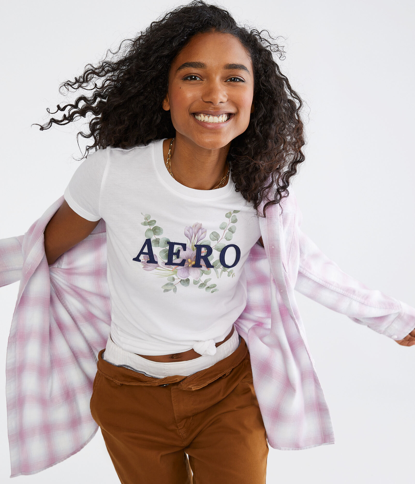 Aero Floral Appliqué Graphic Tee
