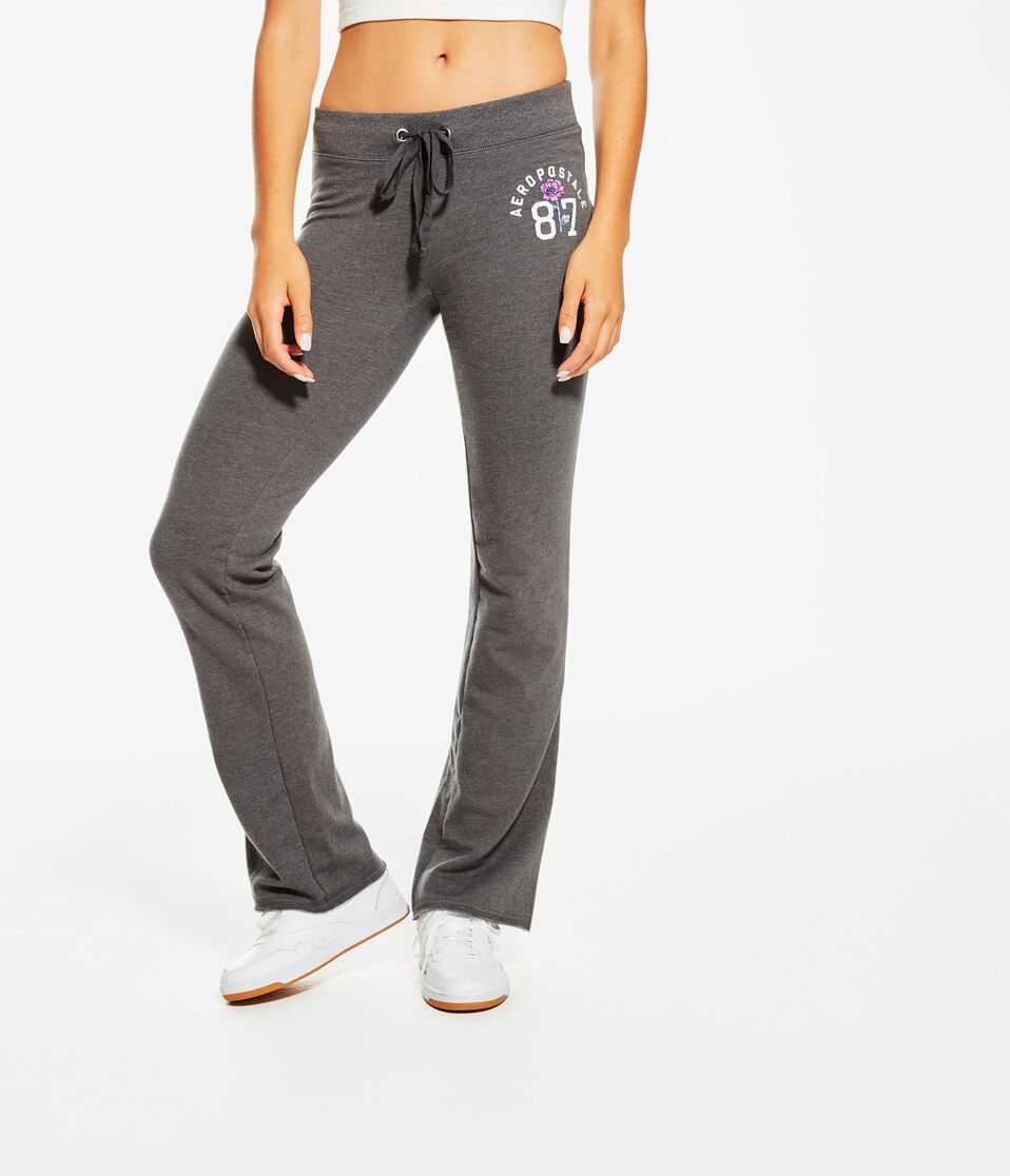 Aeropostale 87 Rose Low-Rise Fit & Flare Sweatpants