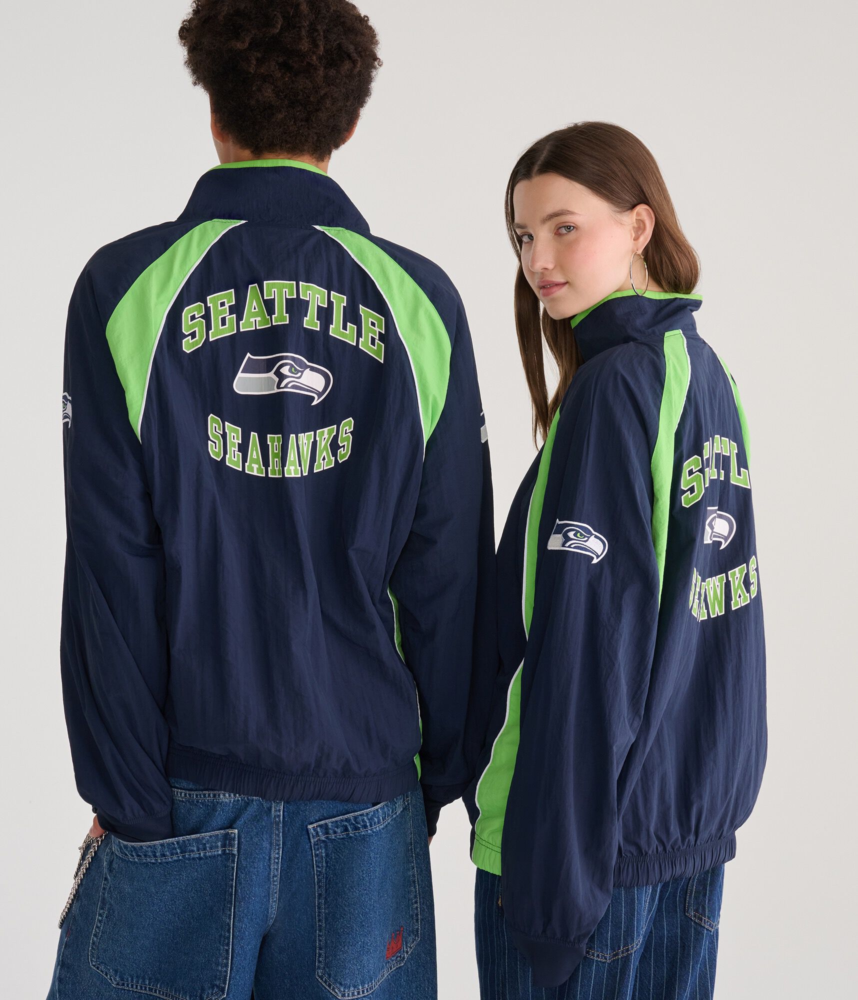 Seattle Seahawks Quarter-Zip Track Jacket