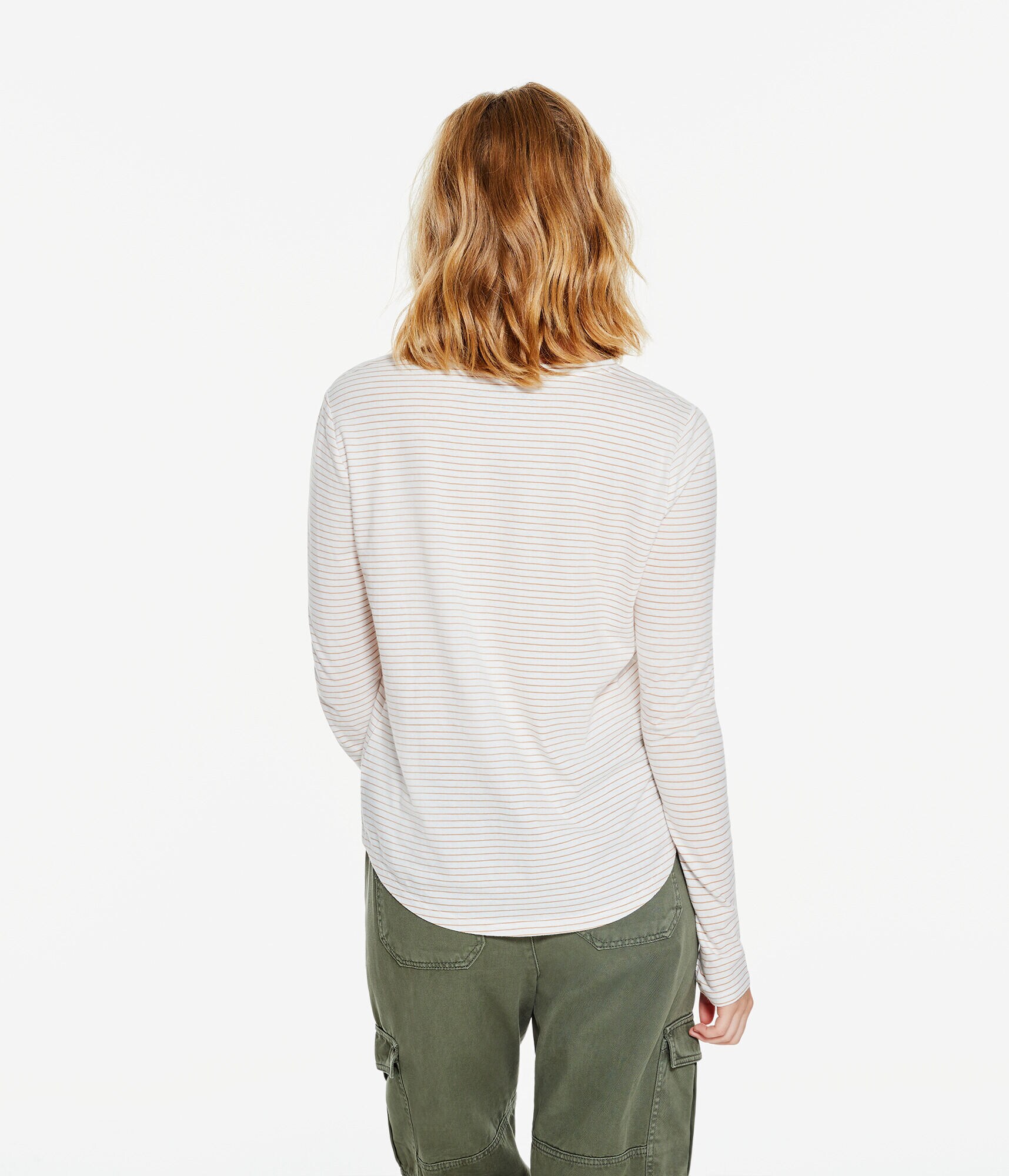 Long Sleeve Striped Crew Tee