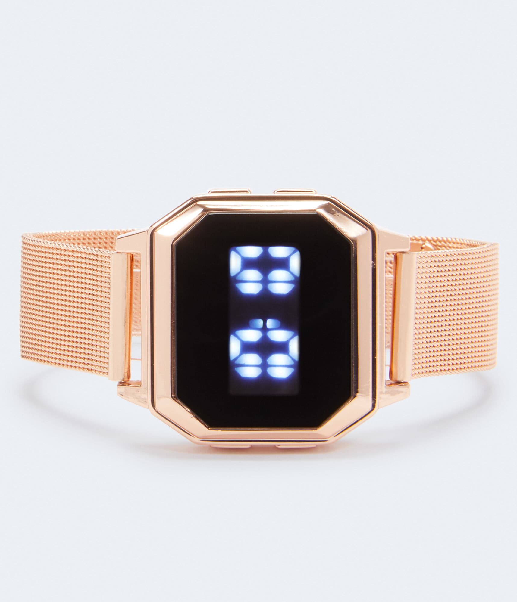 Digital Watch Shell Rectangular Metal Mesh Digital Watch
