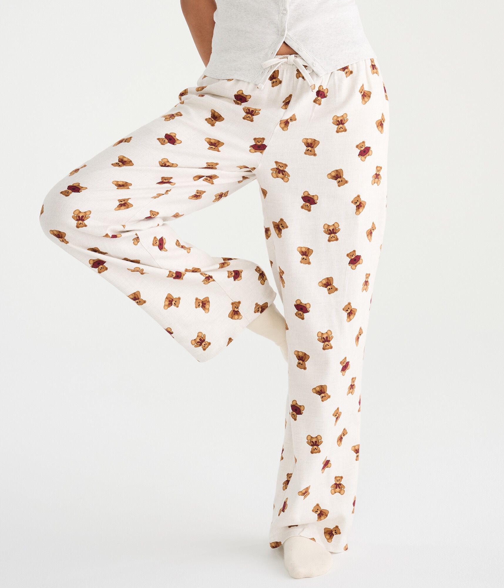 Teddy Bear Flannel Sleep Pants